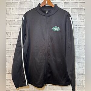NWOT! Men’s New York Jets black full zip mock neck jacket sweatshirt Size L